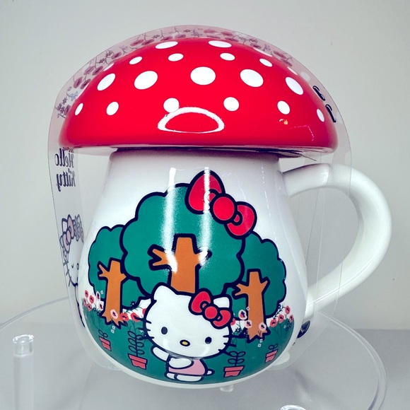 Hello Kitty Other - Hello Kitty Mushroom Mug with Lid
